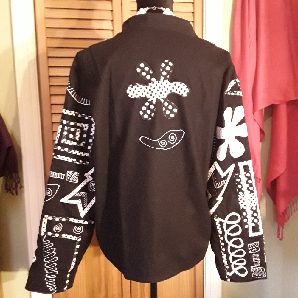 Embroidered cotton jacket - Picture 2 of 5